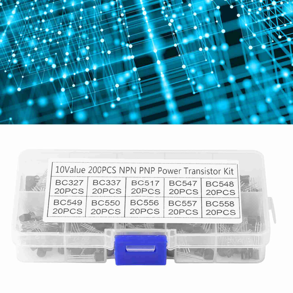 Transistor Kit 200Pcs For Diy Electronics Npn Pnp To-92 Bc327 Bc558 Assortment 8221392983593