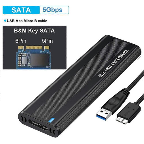 M2 SSD Case NGFF 5Gbps SATA Protocol M.2 to USB 3.1 Gen1 SSD Adapter for NGFF SATA SSD Disk Box M.2 SSD Case 1
