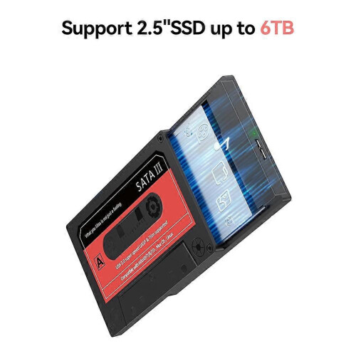 Caixa SSD, caixa de disco rígido de 2,5 polegadas Adaptador SATA para USB3.0 Conversor externo Caixa SSD para portátil PC WD Seagate