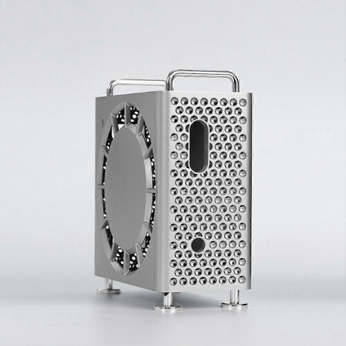 Capa protetora para Apple Mac Mini M4/Pro Cooling and Drop Protection Case Stand Chassis Host Silver 1