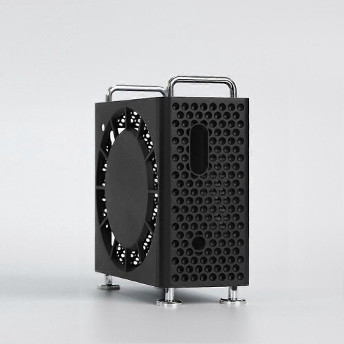 Capa protetora para Apple Mac Mini M4/Pro Cooling and Drop Protection Case Stand Chassis Host Silver 2