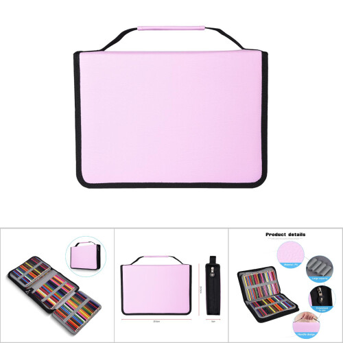 Large PU Leather Pencil Case with Handle