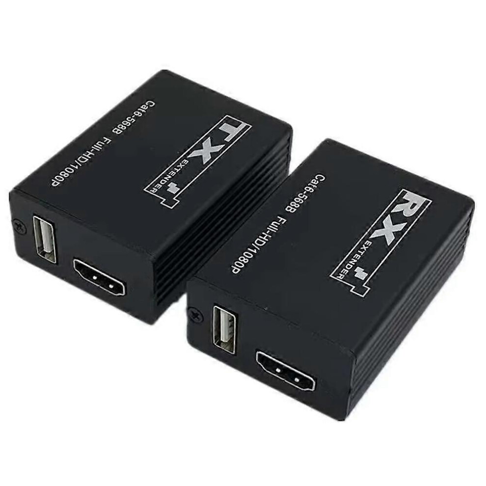 30M Usb Extender Transmitter Receiver Hdmi-Compatible 1080P Pc To Tv Over Cat6 Cat7 Rj45 Ethernet Audio Videoconverter,B 6935161853223