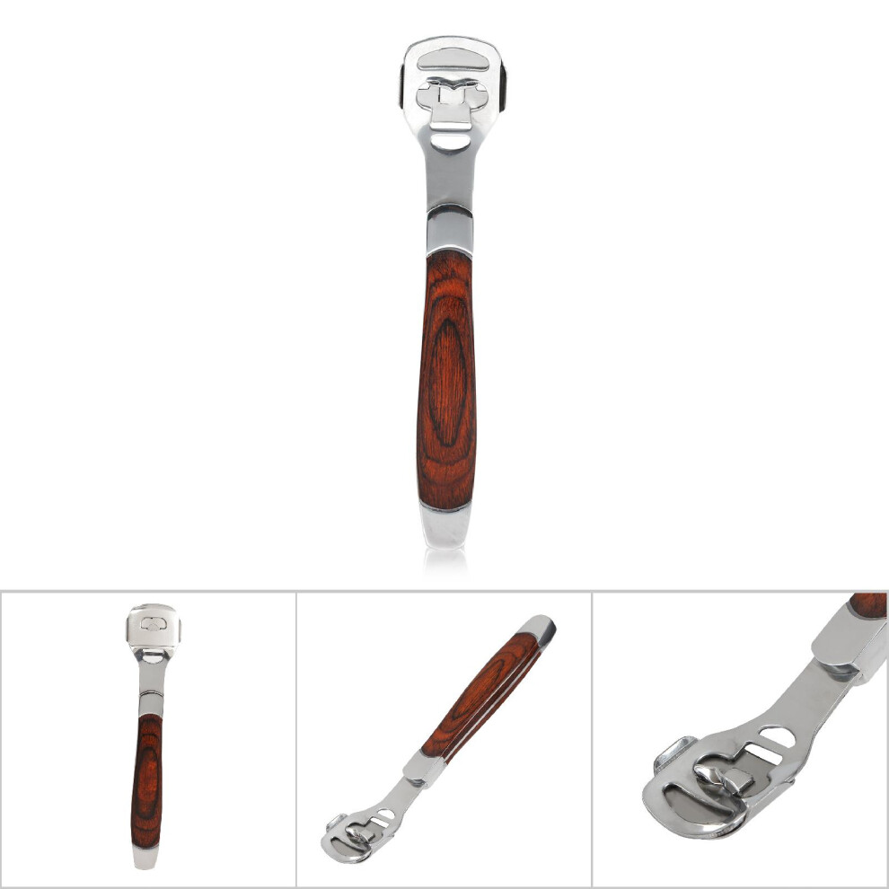 Multi-function Wooden Handle Foot Scraper for Dead Skin Removal