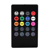 20-Key IR Music LED Controller for RGB Strip Lights, 5V-12V