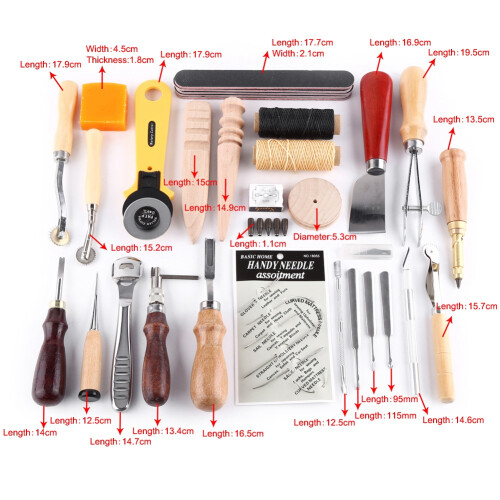 Leather Craft Tools Set with Stitching Groover Edge Beveller 920g 2