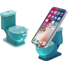 Smart toilettenförmiger Handyhalter, verstellbarer Handyhalter für den Schreibtisch, kompatibel mit allen Handys, lustiger und neuartiger Ha
