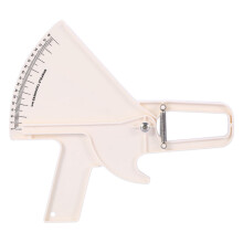 Women Men Body Fat Caliper Tester, 0-80mm, White, Fitness