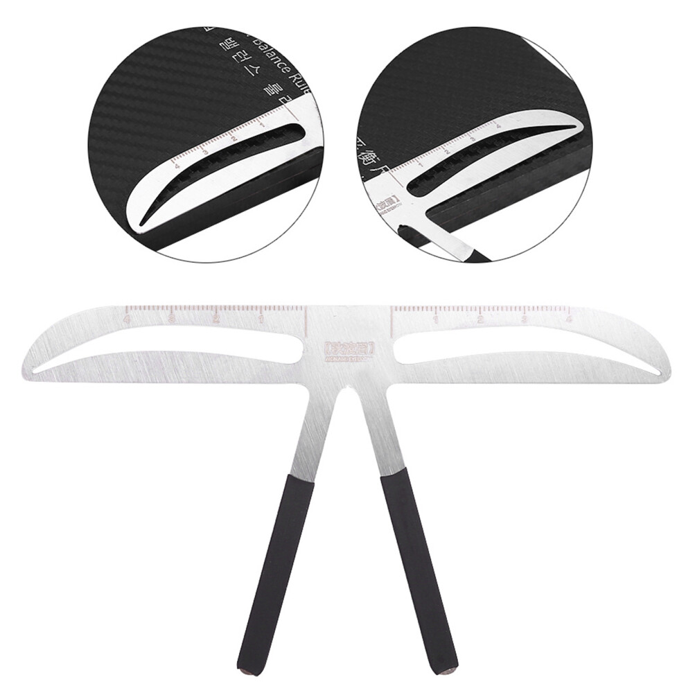 Black Eyebrow Ruler With Case
