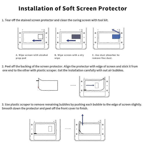 Για Anycubic Photon Mono M7 Pro/M7 LCD 3D Printer Screen Protector Film, 5τμχ 10,1 ιντσών Αξεσουάρ εκτυπωτή 3D 2