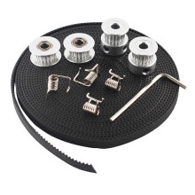 2X GT2 Riemenriemen mit 20 Zähnen Bohrung 5mm + GT2 6mm Steuerriemen & 2X Leerlauf 4X Spanner für 3D-Drucker RepRap