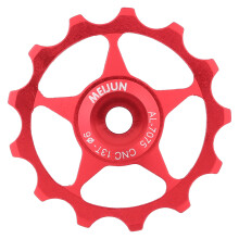 13T Derailleur Guide Roller Aluminium Red