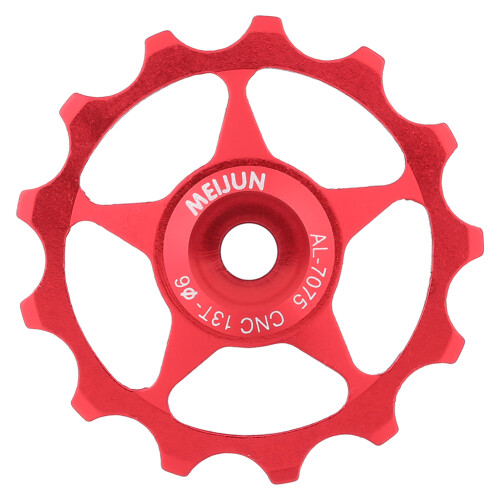 13T Derailleur Guide Roller Aluminium Red