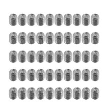 50Pcs M2,5 x 3mm Edelstahl Sechskant-Fassungssatz Grub-Schrauben Kopflose Becherspitze