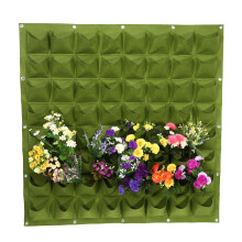 64 Pockets Felt Vertical Garden Wall Planter – Green, 98x98cm