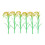 6Pcs Multi Color Plastic Miniature Rice Plants for War Gaming Scenery 1