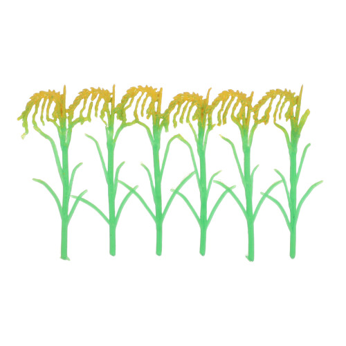 6Pcs Multi Color Plastic Miniature Rice Plants for War Gaming Scenery
