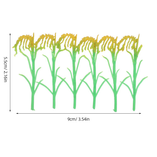 6Pcs Multi Color Plastic Miniature Rice Plants for War Gaming Scenery 1