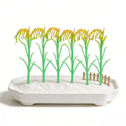 6Pcs Multi Color Plastic Miniature Rice Plants for War Gaming Scenery 2