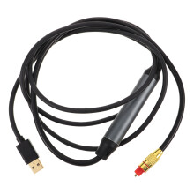 Black Fiber Optic Audio Cable USB Converter Plastic for Home Audio