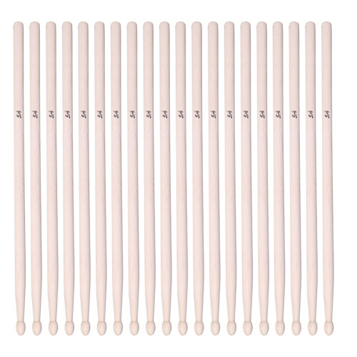 10Pairs Maple Wood 5A Drumsticks Khaki - Durable Practice Drum Sticks