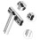 100pcs Copper Double Barrel Crimp Sleeves 1.0mm-2.0mm Silver 4