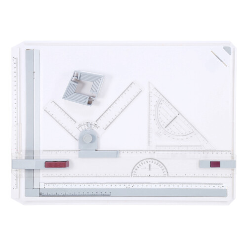 Multifunctional A3 Drawing Board Table with Parallel Rulers & Adjustable Angles 1