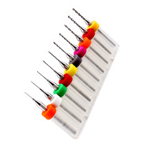 Tungsten Carbide Micro Mini Twist Drill Bits Set 10Pcs for Precise PCB Drilling
