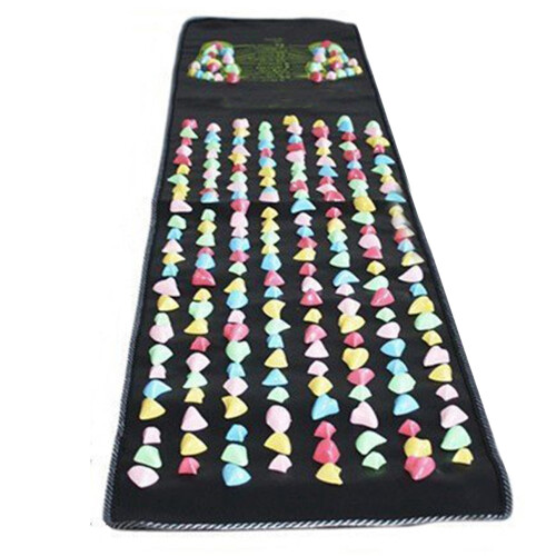 Foldable Foot Massage Mat 170x35cm Leather & PP Cushion 1