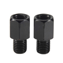 2 PCS motorfiets SPIEGELADAPTERS CONVERTEREN MET DE KLOK MEE 8MM NAAR 10MM ZWART