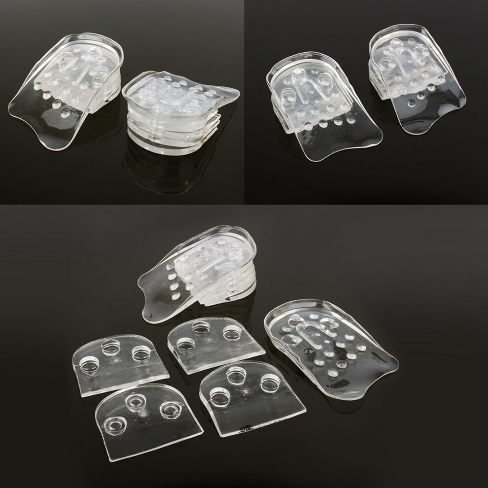 5-Layer Clear Silicone Heel Lift Insoles