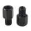 2 PCS motorcykel SPEJLADAPTERE KONVERTERER MED URET 8MM TIL 10MM SORT 3