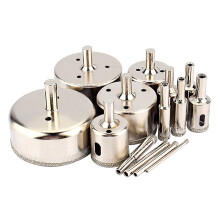 14Pcs Diamond Coated Hole Saw Drill Bits 3‑70mm for Glass Marble Tile Work