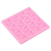 Pink Silicone Letter Cake Mold, 10.4x10.9cm Baking Tool