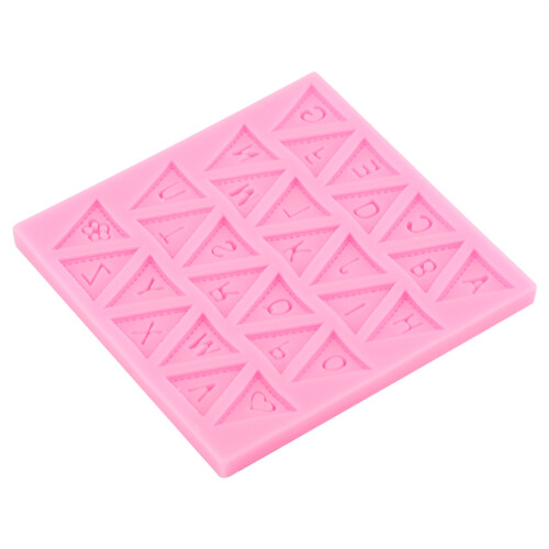 Pink Silicone Letter Cake Mold, 10.4x10.9cm Baking Tool