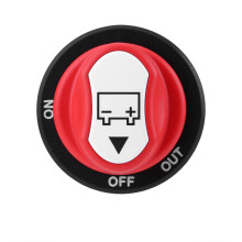 Max 50V 50A Car Battery Isolator Switch, Waterproof, Compact Black/Red/White