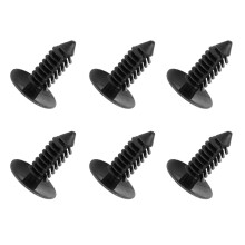 100pcs Black Plastic Door Rivets 7.5mm Hole Car Trim Fasteners