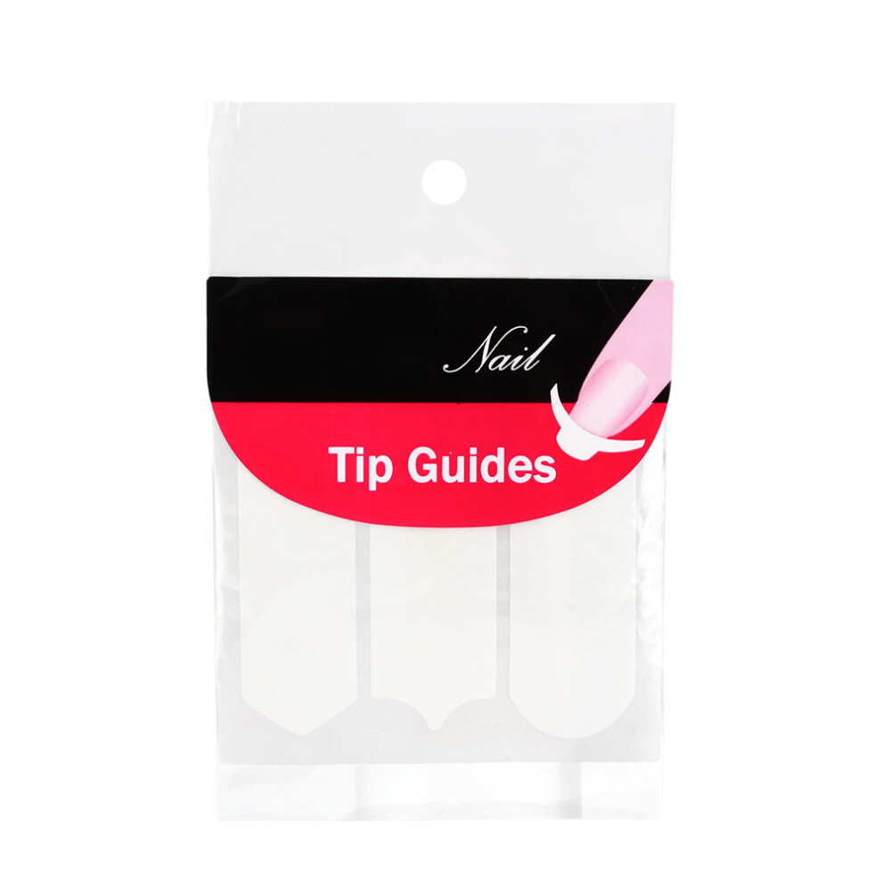 White Pvc French Manicure Nail Art Tips Sticker 17 X 3.75Mm