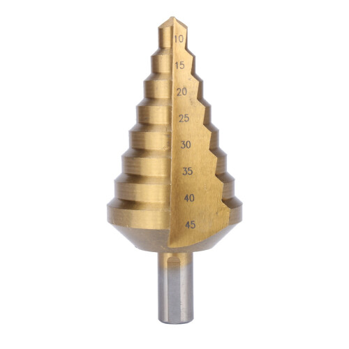 HSS Steel Large Step Cone Drill 10-45mm Titanium Bit Hole Cutter 1