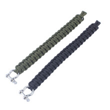 Paracord Survival Bracelet Kit with Stainless Steel Buckle, 24.5cm