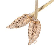 Metal Leaf Elastic Waist Belt for Women Versatile Cummerbund for Dresses