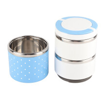 3 Layer Stainless Steel Insulated Lunch Box 600ml Blue