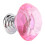 Kristall Möbelknopf Rosa 30mm 10er Set 1