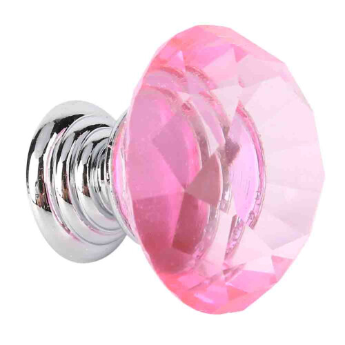 Kristall Knopf Set Rosa 30mm 10er Pack 2