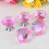 Kristall Möbelknopf Rosa 30mm 10er Set 2
