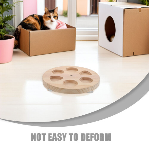 Pet Nail Scratch Board with Rotatable Treat Dispenser 2