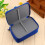72pcs Multi-Layer Blue Pencil Case with Handle, Large Capacity 8