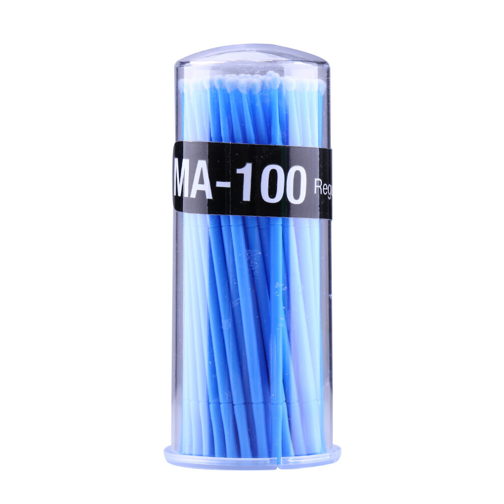 100pcs Micro Disposable Eyelash Brush Applicators, 100mm, Assorted Colors