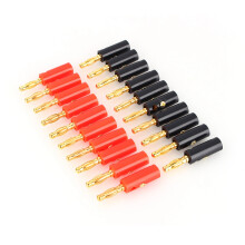 20pcs 4mm Black/Red Audio Cable Plugs