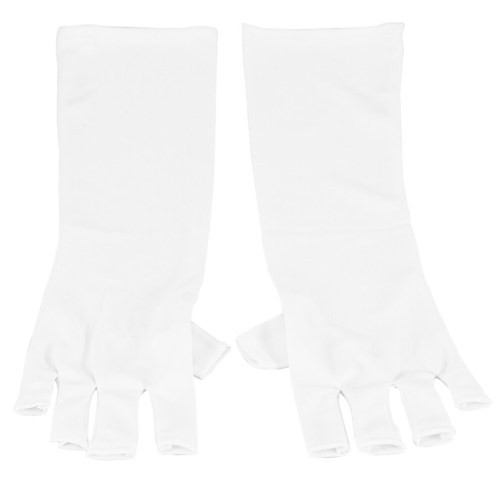 White Anti UV Mitt Gloves for Nail Lamps